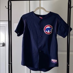 Cubs button up faux jersey